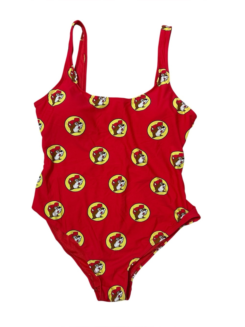 Buc-ee’s Logo Red One-Piece Swimsuit – Women’s Small
